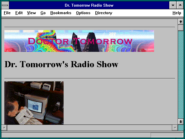 Screenshot of Dr. Tomorrow Radio Show