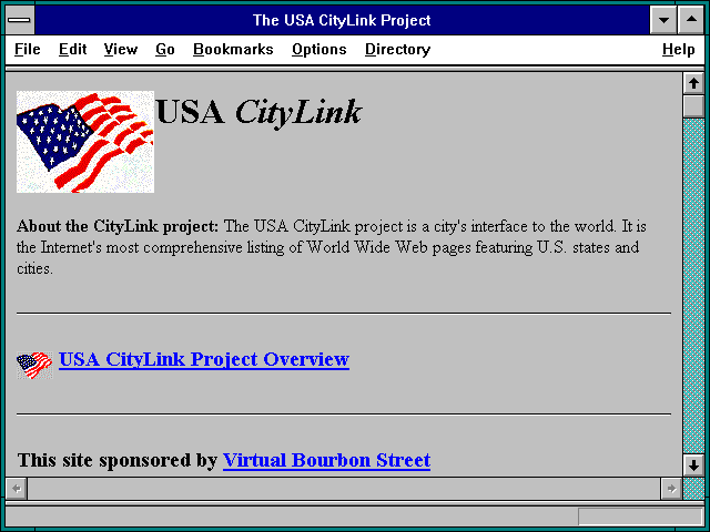 Screenshot of The USA CityLink Project