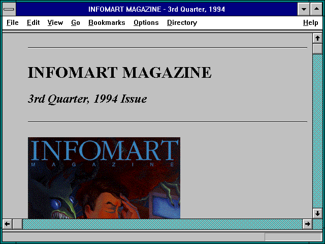 Screenshot of INFOMART MAGAZINE - 3rd Quarter 1994