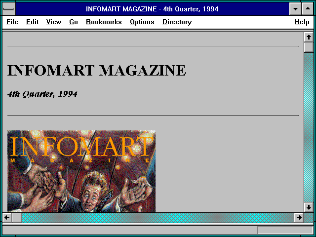 Screenshot of INFOMART MAGAZINE - 4th Quarter 1994