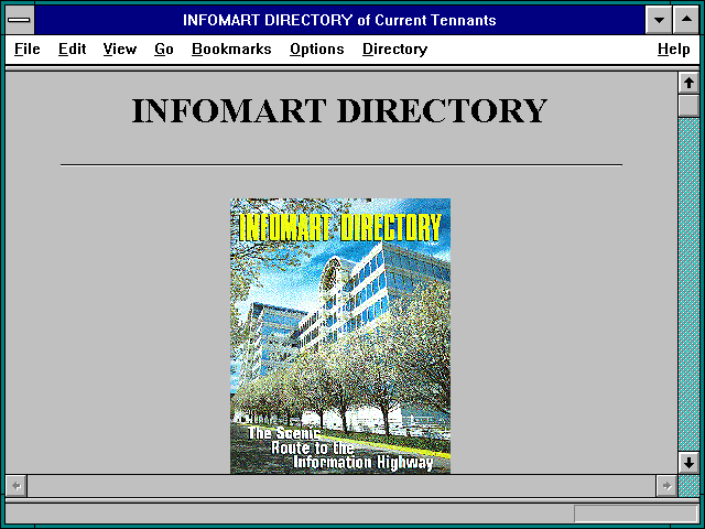 Screenshot of INFOMART DIRECTORY of Current Tennants