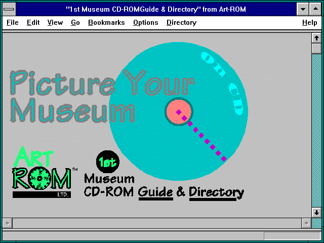 Screenshot of 1st Museum CD-ROMGuide & Directory' from Art-ROM