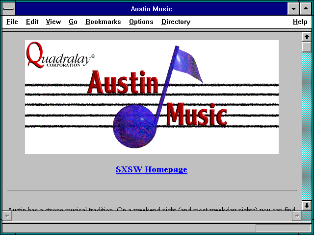 Screenshot of Austin Music