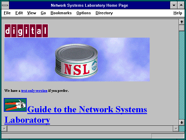 Screenshot of Network Systems Laboratory Home Page