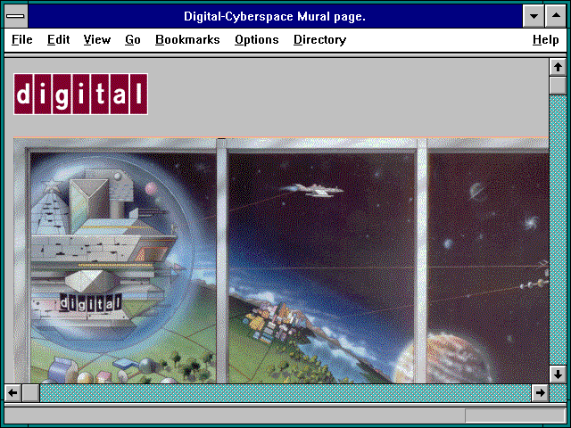 Screenshot of Digital-Cyberspace Mural page.
