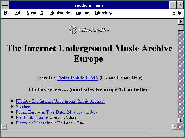 Screenshot of southern - iuma