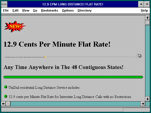 Screenshot of 12.9 CPM LONG DISTANCE! FLAT RATE!