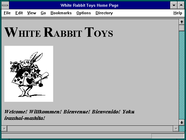 Screenshot of White Rabbit Toys of Ann Arbor, Michigan