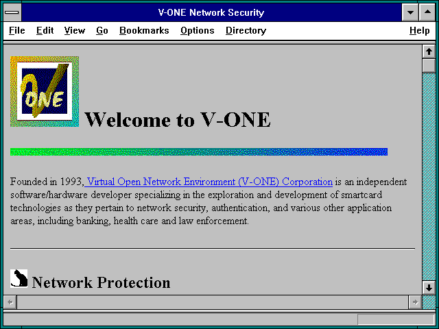 Screenshot of V-ONE Network Security