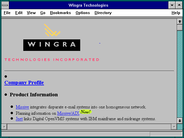 Screenshot of Wingra Technologies, Inc.