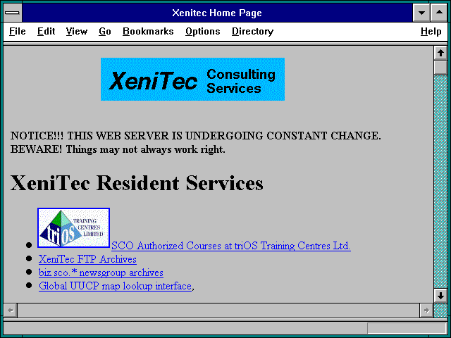 Screenshot of XeniTec Consulting Services