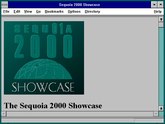 Screenshot of Sequoia 2000 Showcase