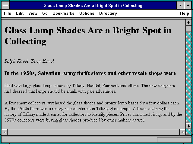 Screenshot of Glass Lamp Shades Are a Bright Spot in Collecting