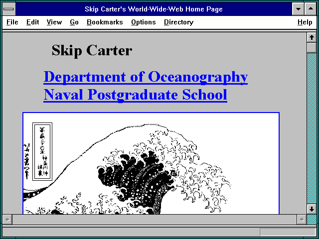 Screenshot of Skip Carter's World-Wide-Web Home Page
