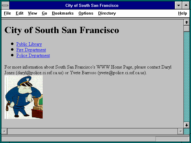 Screenshot of City of South San Francisco