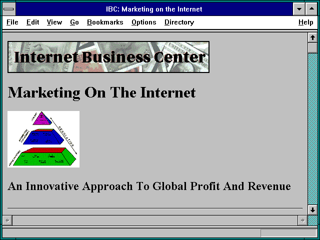 Screenshot of IBC: Marketing on the Internet