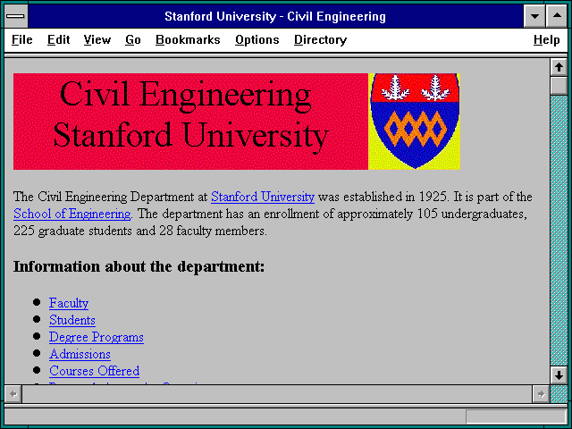 Screenshot of Stanford University - Civil Engineering