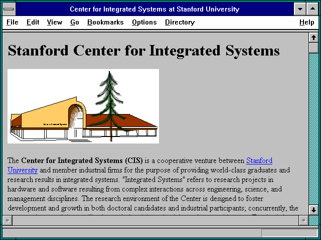 Screenshot of Center for Integrated Systems at Stanford University