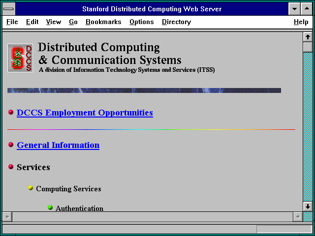 Screenshot of Stanford Distributed Computing Web Server