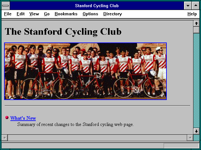 Screenshot of Stanford Cycling Club