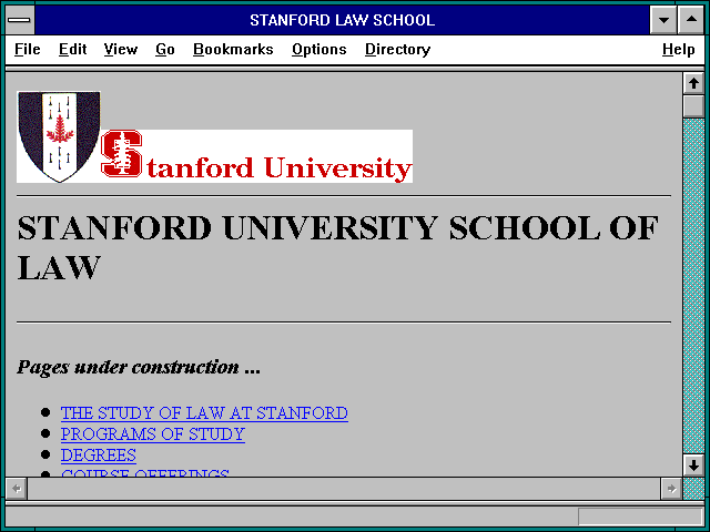 Screenshot of STANFORD LAW SCHOOL