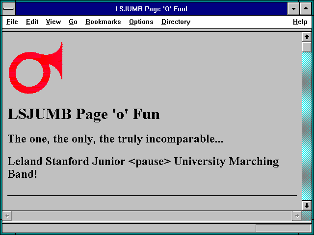 Screenshot of Leland Stanford Junior University Marching Band