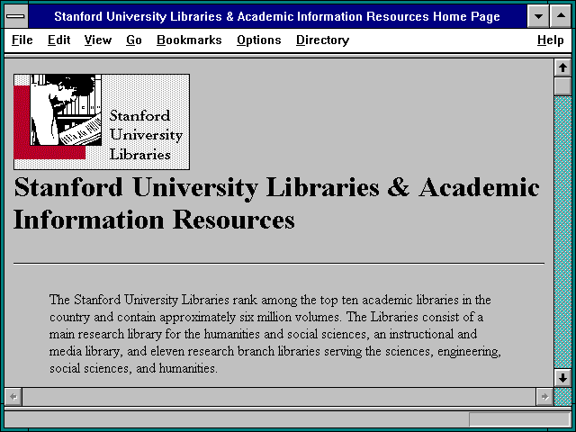Screenshot of anford University Libraries & Academic InformationResources Home Page