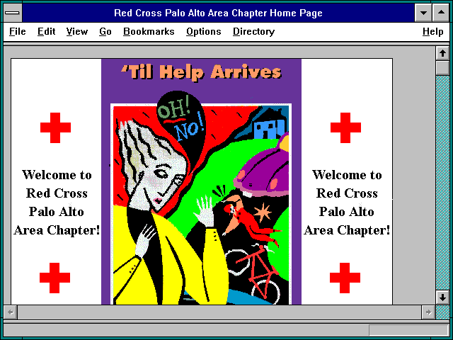 Screenshot of Red Cross Palo Alto Area Chapter Home Page