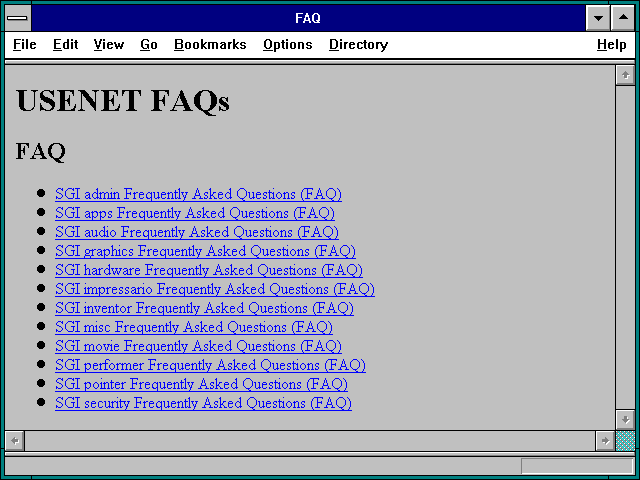Screenshot of Compression FAQ (hypertext)
