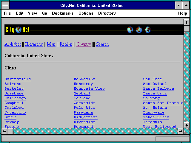 Screenshot of City.Net California United States