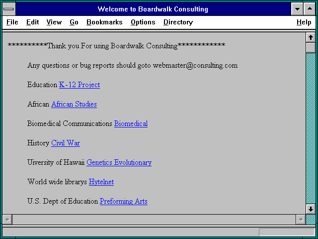 Screenshot of Welcome to Boardwalk Consulting