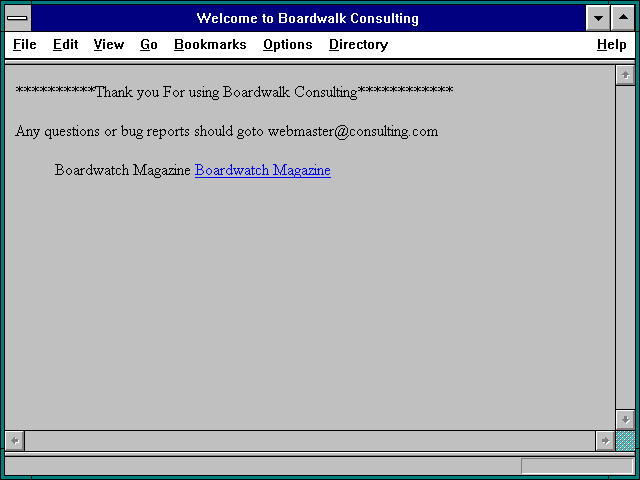 Screenshot of Welcome to Boardwalk Consulting