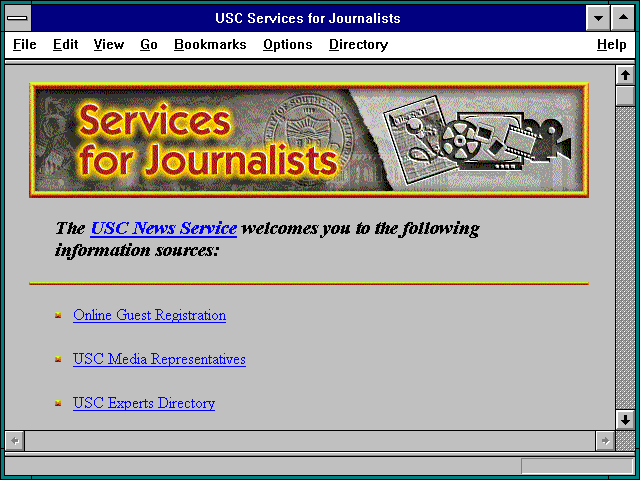 Screenshot of ENTERTAINMENT TECHNOLOGY CENTER HOME PAGE