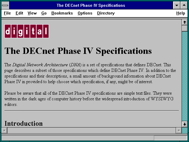 Screenshot of Digital Equipment Corporation FTP Archive