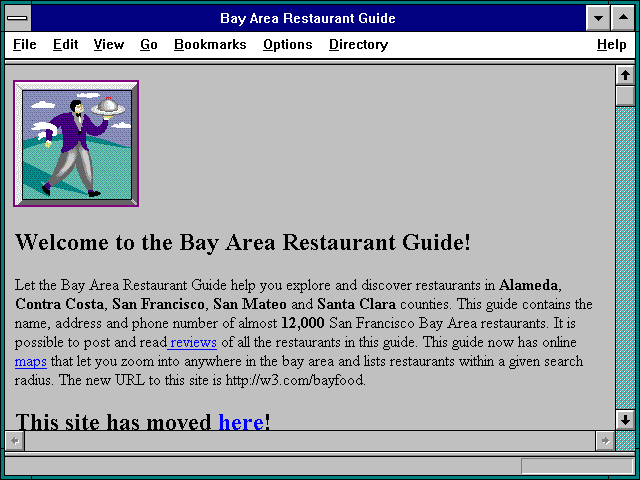 Screenshot of Bay Area Restaurant Guide