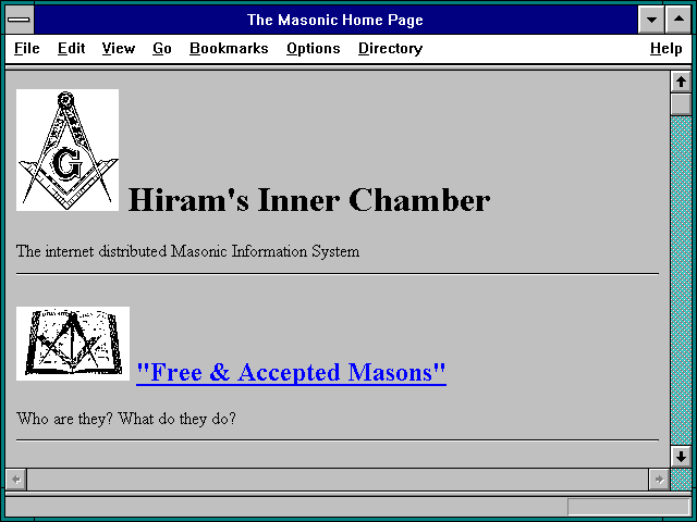 Screenshot of The Masonic Home Page