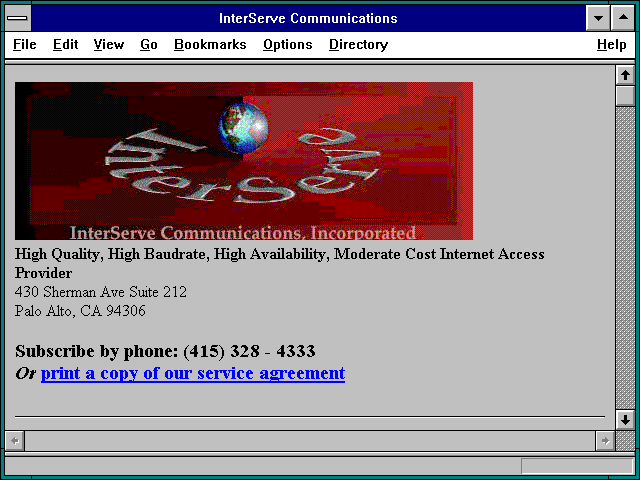 Screenshot of InterServe Communications - Palo Alto