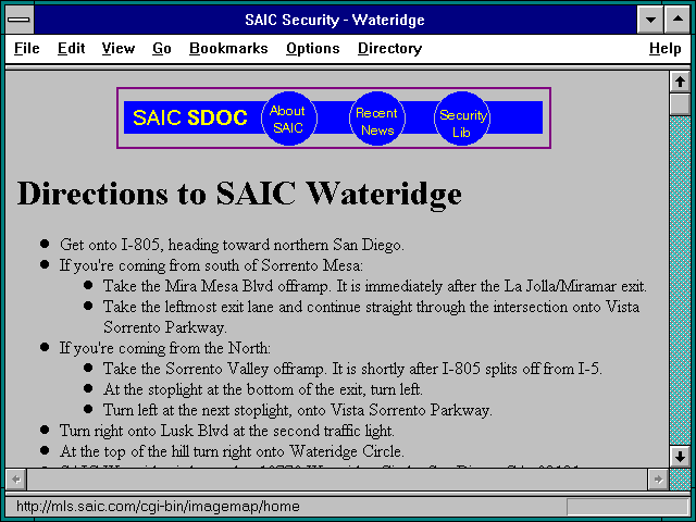 Screenshot of SAIC Security - Wateridge