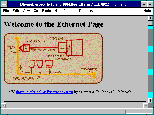 Screenshot of Ethernet: Access to 10 and 100-Mbps Ethernet/IEEE 802.3Information