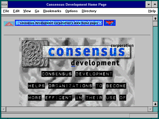 Screenshot of Consensus Development Home Page