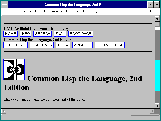 Screenshot of Common Lisp the Language 2nd Edition