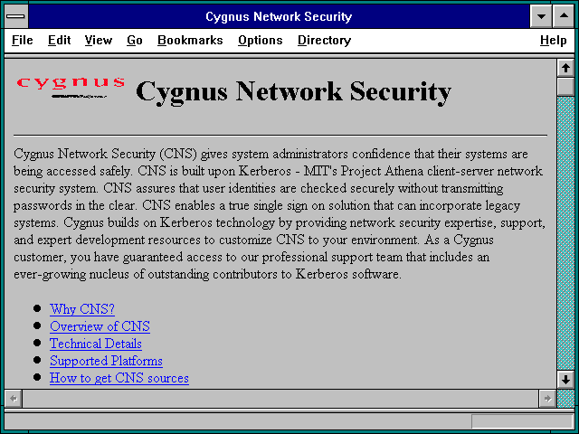 Screenshot of Cygnus Network Security