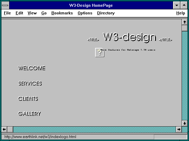 Screenshot of W3-Design HomePage
