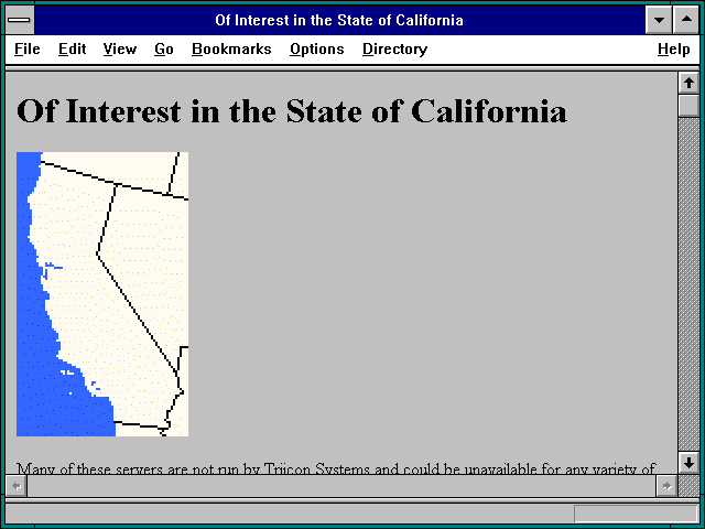 Screenshot of Of Interest in the State of California
