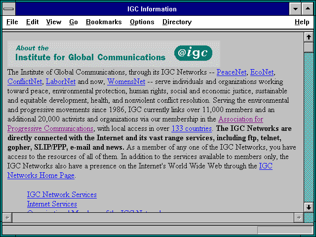 Screenshot of IGC Information