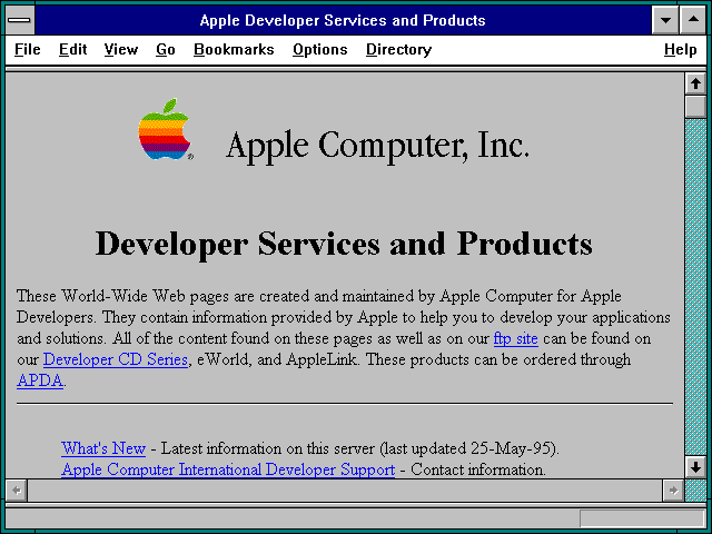 Screenshot of The Apple Virtual Campus.