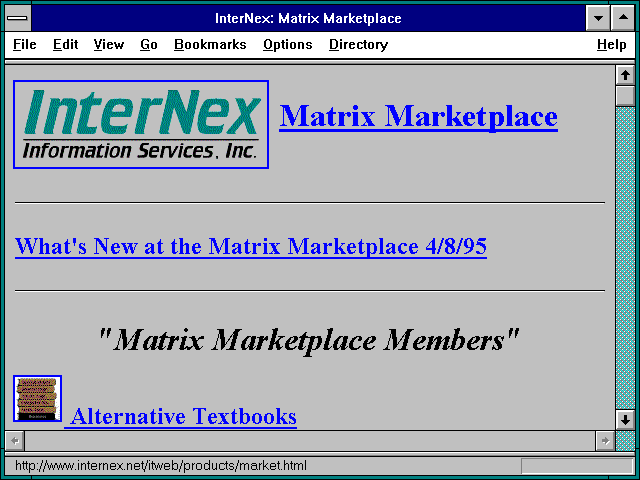 Screenshot of InterNex: Matrix Marketplace