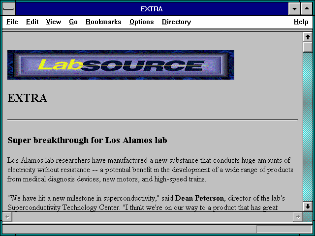 Screenshot of EXTRA