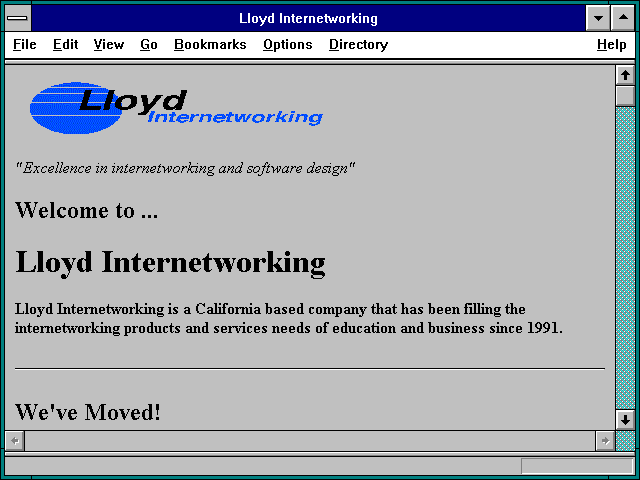 Screenshot of Lloyd Internetworking