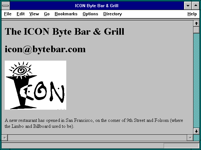 Screenshot of ICON Byte Bar & Grill